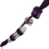 Amethyst, Rose and Clear Quartz Leather Office ID Lanyard