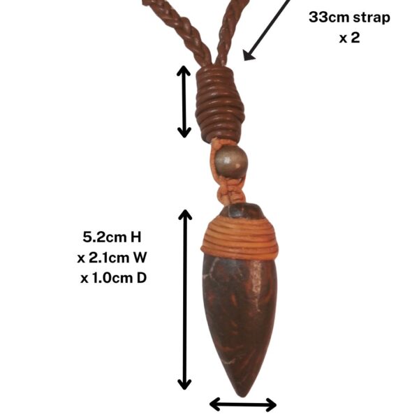 Australia Boulder Opal Necklace Carved Genuine Cow Hide Leather