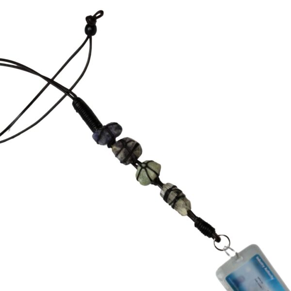 Sodalite, aventurine, fluorite, Quartz Office ID Lanyard