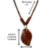 Australia Boulder Opal Necklace Carved Leather necklace