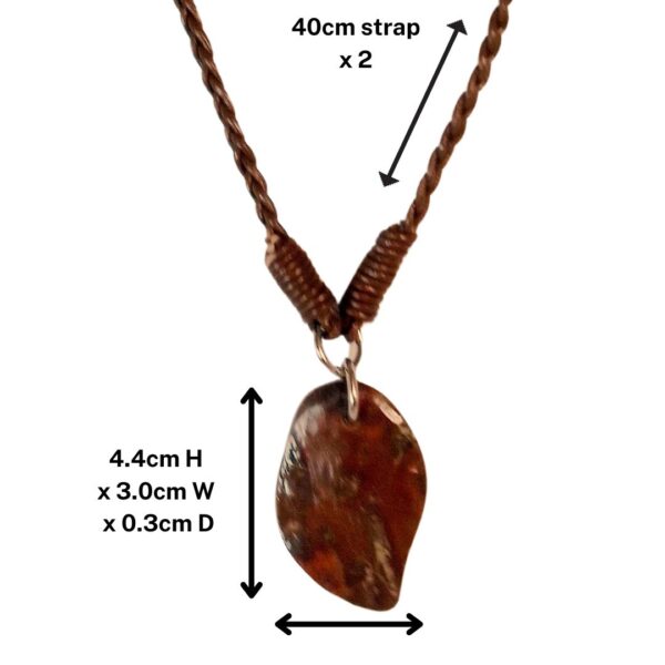 Australia Boulder Opal Necklace Carved Leather necklace