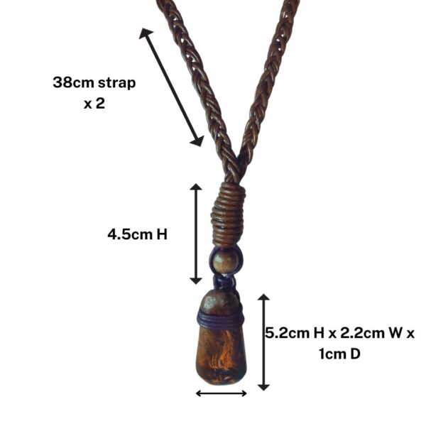 Australia Boulder Opal Necklace Carved Leather