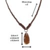 Boulder Opal Necklace Carved Leather