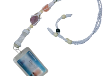 Amethyst, Rose & Clear Quartz ID Lanyard