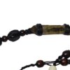 Lanyard Work ID Card Cover Office Business Smoky Quartz and Black Obsidian