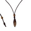 Australia Boulder Opal Necklace Surfboard Carved Genuine Leather