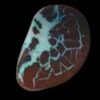 A close-up image of a vibrant Boulder Opal, showcasing its striking play of color with rich blues, greens, and fiery oranges. The stone's natural matrix of dark brown and black rock contrasts beautifully with the bright iridescent hues, highlighting its unique, organic texture., showcasing its striking play of color with rich blues, greens, and fiery oranges. The stone's natural matrix of dark brown and black rock contrasts beautifully with the bright iridescent hues, highlighting its unique, organic texture.