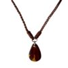 Boulder Opal Necklace Carved Leather