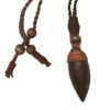 Australia Boulder Opal Necklace Carved Genuine Cow Hide Leather