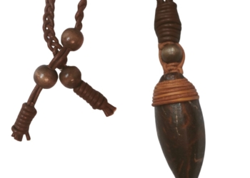 Carved Boulder Opal Necklace Leather