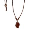 Australia Boulder Opal Necklace Carved Leather necklace