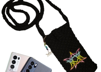 Magic Embroided Macrame Mobile Phone Bag