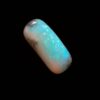 image is of a solid boulder opal with sparkles and blue hue