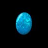 Image is of a boulder opal doublet with bright blue hues