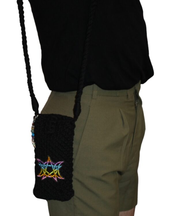 Women's Ladies Mobile Phone Bag Cross Body Shoulder Embroided thick strap Bright