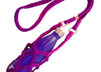 Vibrant Purple Water Drink Bottle Bag