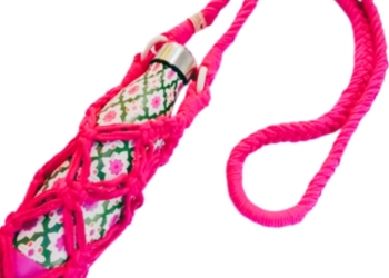Vibrant Pink Water Drink Bottle Bag