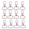 Close-up image of 10PCS D-shape Lobster Swivel Clasp Hooks, 30mm in diameter, showcasing their durable metal alloy construction, gold finish, and 360-degree swivel design.