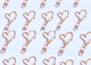 10 Swivel Heart Gold Lobster Claw Clasps