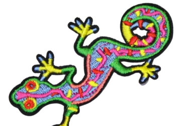 Iron On Patch Embroidered VIBRANT GHECKO