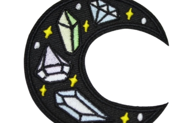 Iron On Patch Embroidered CRYSTAL MOON
