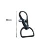 10PCS Black 30mm D-Ring Swivel Clasp Trigger Clips – Durable metal alloy clasps with a secure trigger mechanism and 360-degree swivel for keychains, bags, and DIY projects.
