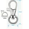 10PCS 12mm Swivel Lobster Clasp Clasps – Durable metal clasps with a 360-degree swivel design, perfect for jewelry, keychains, and craft projects.