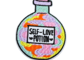 Iron On Patch Embroidered SELF LOVE POTION