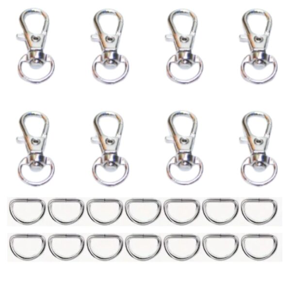 10PCS 12mm Swivel Lobster Clasp Clasps – Durable metal clasps with a 360-degree swivel design, perfect for jewelry, keychains, and craft projects.