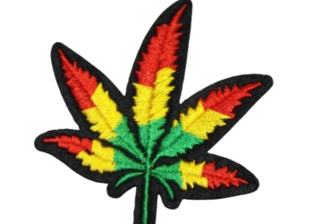 Embroided RASTA MARIJUANA Iron On Patch