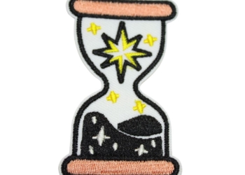 Iron On Patch Embroidered HOUR GLASS