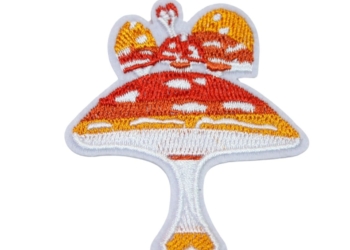 Iron On Patch Embroidered VINTAGE MUSHROOM