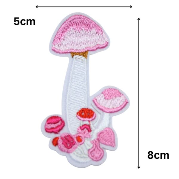 A PINKFAIRY embroided iron on patch, perfect for personalizing clothing, bags, and accessories. Easy to apply with heat, adding a retro touch to any project.