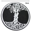 A TREE OF LOVE embroided iron on patch, perfect for personalizing clothing, bags, and accessories. Easy to apply with heat, adding a retro touch to any project.