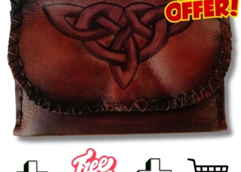 COMBO – Triquetra Knot Tobacco Pouch + Lighter Case + Clip