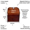 Image is of a leather embossed tobacco pouch with an embossed triquetra knot on it
