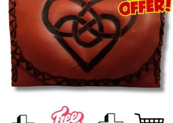 COMBO – Celtic Love Knot Tobacco Pouch + Lighter Case + Clip