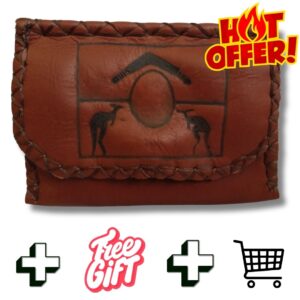 COMBO - Aboriginal Flag Tobacco Pouch + Lighter Case + Clip