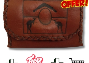 COMBO – Aboriginal Flag Tobacco Pouch + Lighter Case + Clip