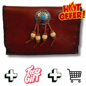 COMBO - Indian Turquoise Tobacco Pouch + Lighter Case + Clip
