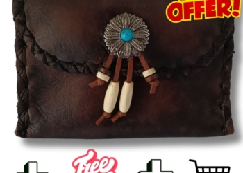 COMBO – Tribal Indian Flower Tobacco Pouch + Lighter Case + Clip