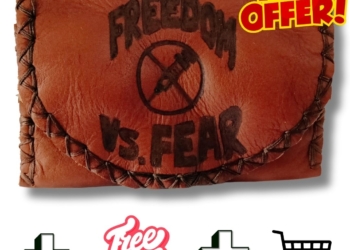 COMBO – Freedom Vs. Fear Tobacco Pouch + Lighter Case + Clip