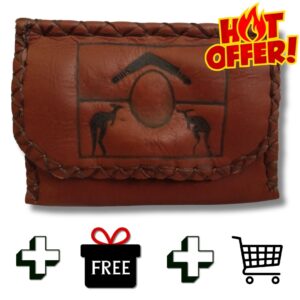 COMBO - Aboriginal Flag! Tobacco Pouch + Lighter Case + Clip