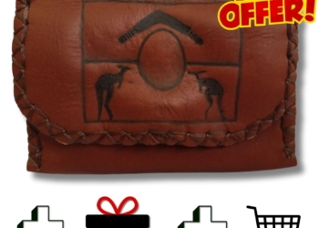 COMBO – Aboriginal Flag! Tobacco Pouch + Lighter Case + Clip
