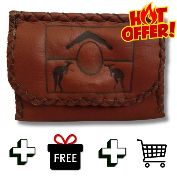 COMBO - Aboriginal Flag! Tobacco Pouch + Lighter Case + Clip