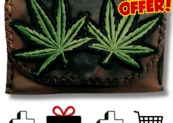 COMBO – Marijuana Leaf Tobacco Pouch + Lighter Case + Clip