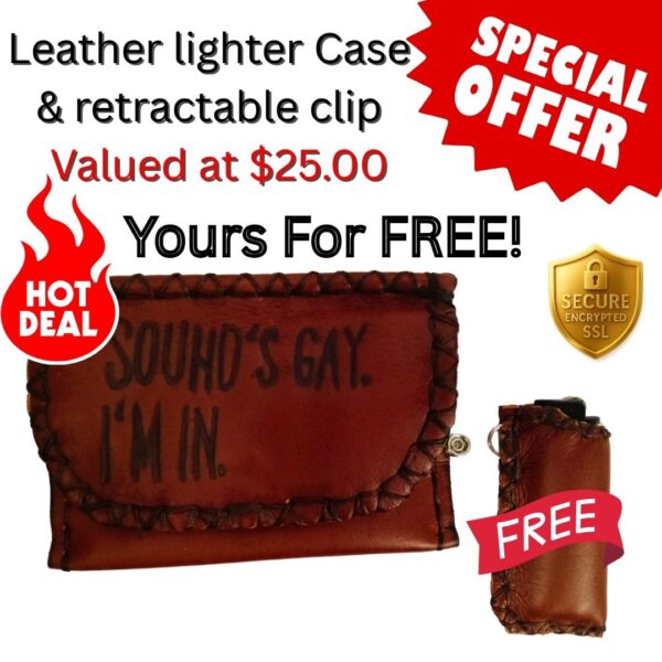 COMBO - Sounds Gay I'm In Tobacco Pouch + Lighter Case + Clip - Image 3