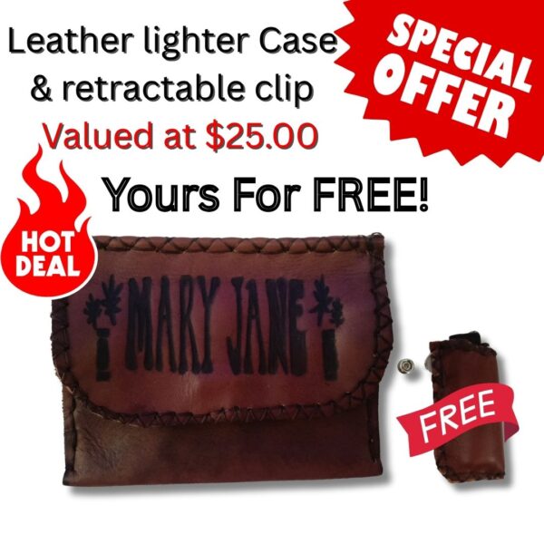 COMBO - Mary Jane Knot Tobacco Pouch + Lighter Case + Clip - Image 3