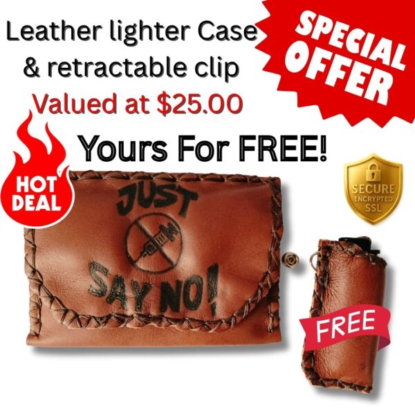 COMBO - Just Say No! Tobacco Pouch + Lighter Case + Clip - Image 2