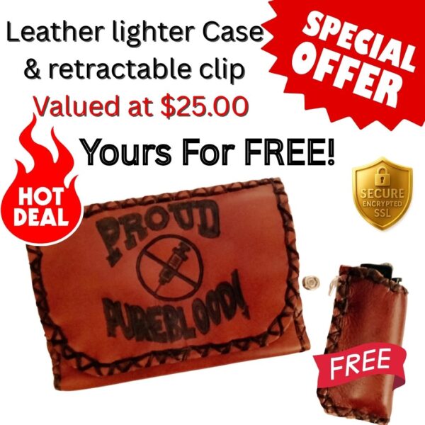 COMBO - Proud Pureblood! Tobacco Pouch + Lighter Case + Clip - Image 2